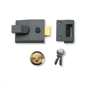 Yale 9026 - grey standard cylinder rim nightlatch
