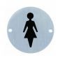 2537-F TOILET SYMBOL FEMALE 76mm SSS