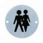 2537-U TOILET SYMBOL UNISEX 76mm SSS
