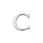  31848 LETTER C 63mm POL CHROME