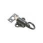  607 - fanlight catch black with plate