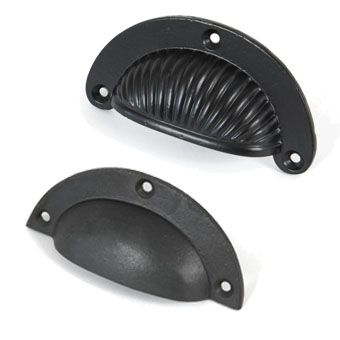 Black Kitchen Cupboard Cup Pulls