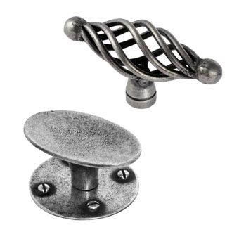 Silver Oval Kitchen Cupboard Knobs