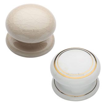 White Round Kitchen Cupboard Knobs