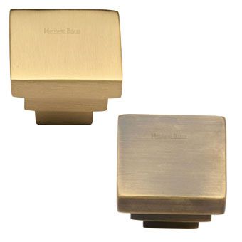 Brass Square Kitchen Cupboard Knobs