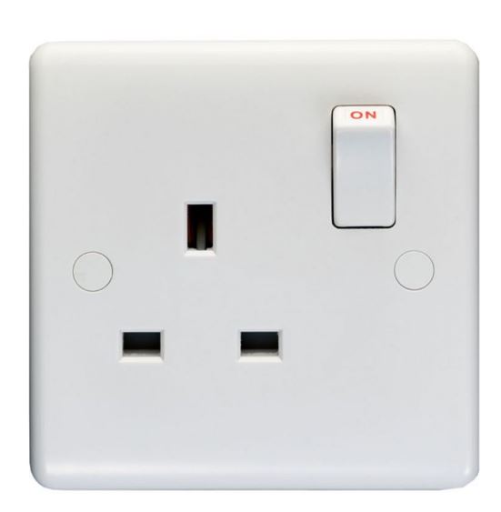 White Eurolite Flat Plate Sockets