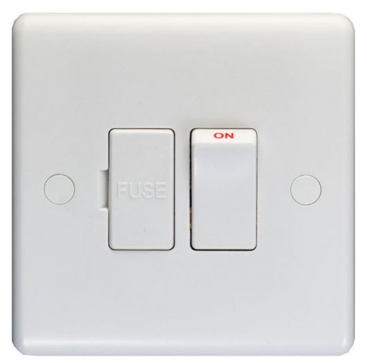 White Eurolite Flat Plate Switches