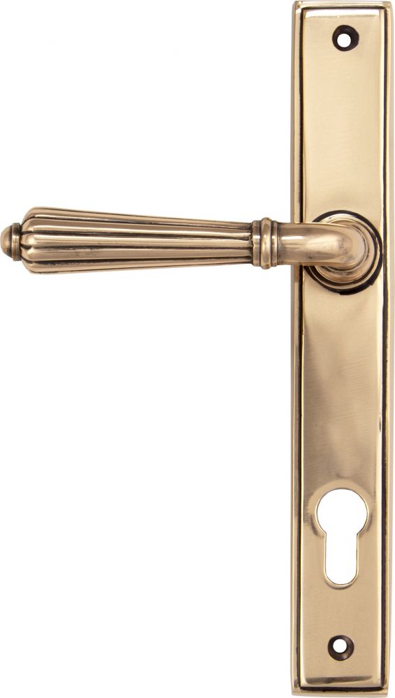 Kain Design Euro Contemporary Door Lever - Satin Brass Finish, Dummy/Non-Turning - View #8