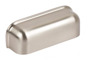 Hafele 151.40.661 Odessa Satin Nickel Cabinet Cup Pull 64mm c/c