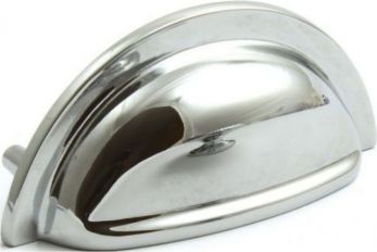 Hafele 166.11.204 Henrietta cup pull 76mm polished chrome