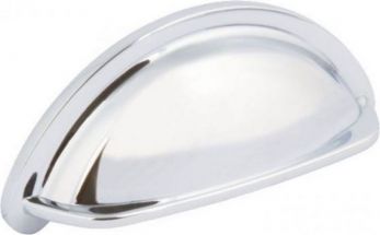 Hafele 166.11.240 Ariel cup pull handle 76mm polished chrome