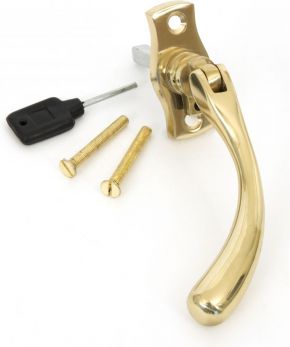 Anvil 20419L Polished Brass Peardrop Espag Fastener LH