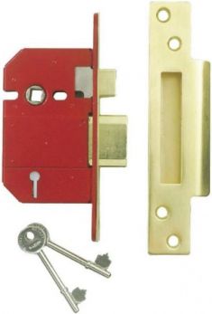 Union strongbolt 22003B brass 5 lever BS mortice sashlock 76mm