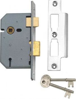 Union 3882 - mortice sashlock 3 lever 63mm satin