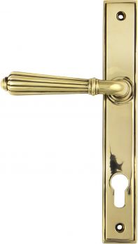 Anvil 45314 Aged Brass Hinton Slimline Lever Espag. Euro Lock Set - 92mm c/c