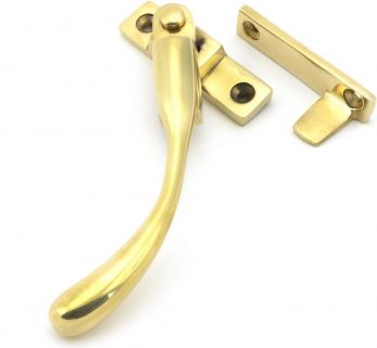 Polished Brass Night-Vent Locking Peardrop Fastener - LH