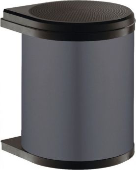 Swing Out Waste Bin, for Hinged Door Cabinets, 15 Litres, Hailo Mono, Slate Grey (502.12.529)
