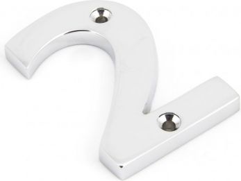 Anvil 83722 house numeral '2' polished chrome 78mm