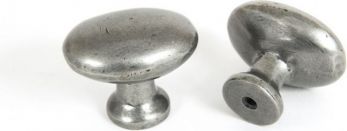 Anvil 83787 pewter oval knob 40mm x 30mm