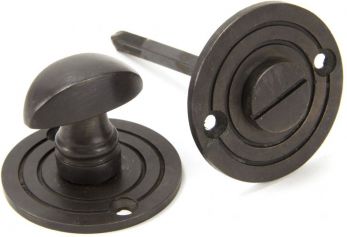 50mm Round Thumb Turn in Aged Bronze - From the Anvil | 83958