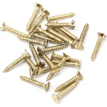 Polished Brass SS 4x0.75" Countersunk Screw (25)