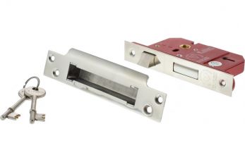 Atlantic 5 Lever Key Sashlock [BS] 2.5" - Polished Chrome (ALKSASH5LK25PC)
