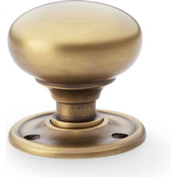 Alexander & Wilks AW300-51-AB Kershaw Door Knob 51mm in Antique Brass