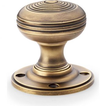 Alexander & Wilks AW303-50-AB Christoph Mortice Knob in Antique Brass