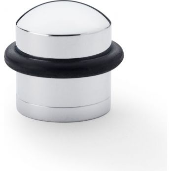 Alexander & Wilks AW638PC Dome Top Floor Mounted Door Stop in Polished Chrome