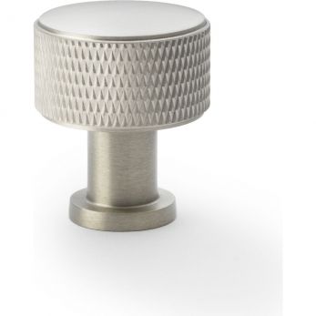 Alexander & Wilks AW807K-29-SN Lucia Knurled Cupboard Knob 29mm in Satin Nickel