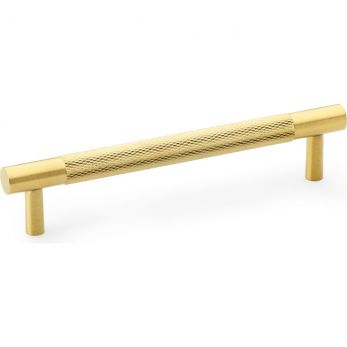Alexander & Wilks AW810-128-SBPVD Brunel Knurled T 128mm in Satin Brass PVD