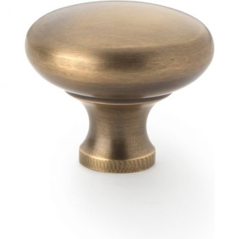Alexander & Wilks AW836-38-AB Wade Round Cupboard Knob 38mm in Antique Brass