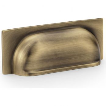 Alexander & Wilks AW905AB Quantock Cup Pull Handle 96mm in Antique Brass