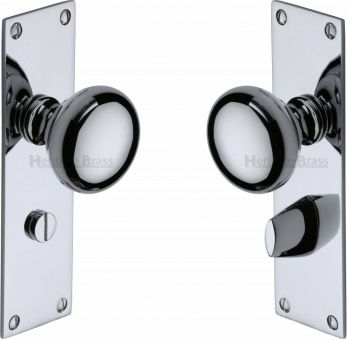 Balmoral BAL8530-PC polished chrome bathroom bun door knobs