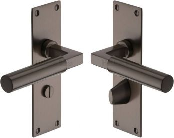 Heritage Brass BAU7330-MB Door Handle for Bathroom Bauhaus Design Matt Bronze finish