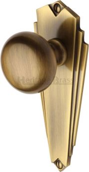 Broadway BR1810-AT knobs on latch plate antique brass