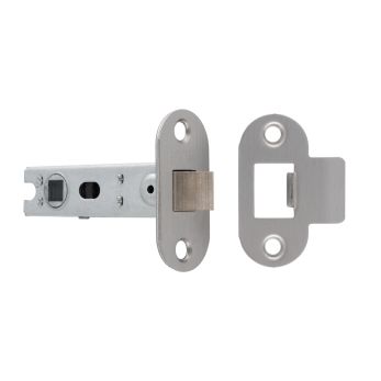 Eurospec Radius Tubular Mortice Latch 3" Satin Stainless Steel  - by Carlisle Brass - BTL30SSS/R