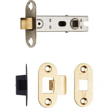 Eurospec Radius Tubular Mortice Latch 3" Electro Brass  - by Carlisle Brass - BTL3/R