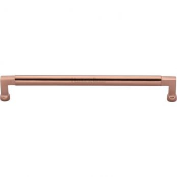 Heritage Brass Cabinet Pull Bauhaus Design 320mm CTC Satin Rose Gold Finish