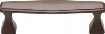 Heritage Brass Cabinet Pull Deco Design 96mm Matt Bronze finish