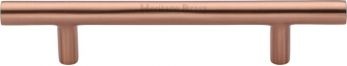 Heritage Brass Cabinet Pull Bar Design 101mm CTC Satin Rose Gold Finish