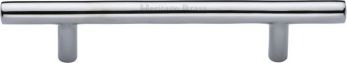Heritage Brass Cabinet Pull Bar Design 128mm CTC Polished Chrome Finish