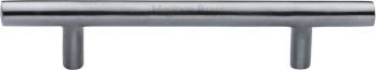 Heritage Brass Cabinet Pull Bar Design 128mm CTC Satin Chrome Finish