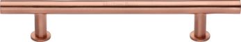 Heritage Brass Cabinet Pull T-Bar Design with 16mm Rose 160mm CTC Satin Rose Gold Finish
