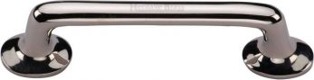 Kitchen Handle Heritage Brass Pull Traditional Design 96mm Polished Nickel finish
