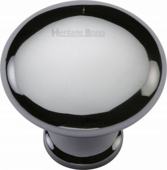 Heritage Brass C113 32-PC Polished Chrome Round Knob 32mm