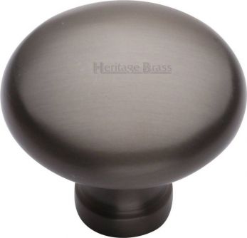 Heritage Brass Cabinet Knob Mushroom Design 38mm Matt Bronze