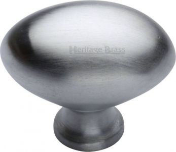 Heritage Brass C114 38-SC - satin chrome 38mm oval knob