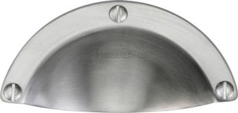 Kitchen Heritage Brass C1700SC hooded cup pull 97mm satin chrome