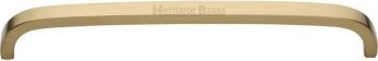 Heritage Brass Cabinet Pull D Shaped Design 203mm Satin Brass finish